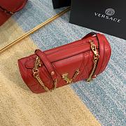 Versace Virtus Medusa Brown Embroidered Sheepskin Red – 2002– 24x9x16.5 cm - 3