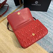 Versace Virtus Medusa Brown Embroidered Sheepskin Red – 2002– 24x9x16.5 cm - 2