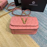 Versace Virtus Medusa Brown Embroidered Sheepskin Pink – 2002– 24x9x16.5 cm - 3