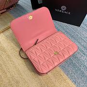 Versace Virtus Medusa Brown Embroidered Sheepskin Pink – 2002– 24x9x16.5 cm - 2