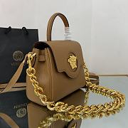 Versace Virtus Medusa Trumpet Handbag Brown – 1040 – 20x10x17 cm - 3