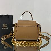 Versace Virtus Medusa Trumpet Handbag Brown – 1040 – 20x10x17 cm - 4
