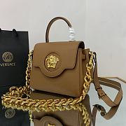Versace Virtus Medusa Trumpet Handbag Brown – 1040 – 20x10x17 cm - 5