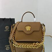 Versace Virtus Medusa Trumpet Handbag Brown – 1040 – 25x15x22 cm - 1
