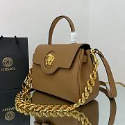 Versace Virtus Medusa Trumpet Handbag Brown – 1040 – 25x15x22 cm - 5