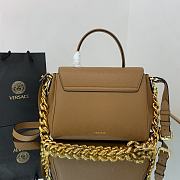 Versace Virtus Medusa Trumpet Handbag Brown – 1040 – 25x15x22 cm - 3