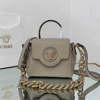 Versace Virtus Medusa Trumpet Handbag Grey – 1040 – 20x10x17 cm