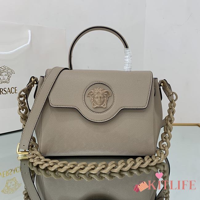 Versace Virtus Medusa Trumpet Handbag Grey – 1039 – 25x15x22 cm - 1