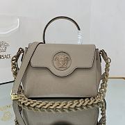 Versace Virtus Medusa Trumpet Handbag Grey – 1039 – 25x15x22 cm - 1