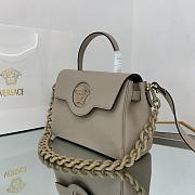 Versace Virtus Medusa Trumpet Handbag Grey – 1039 – 25x15x22 cm - 6