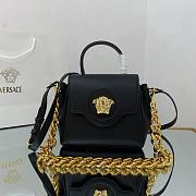 Versace Virtus Medusa Trumpet Handbag Golden Logo Black – 1040 – 20x10x17 cm - 1