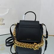 Versace Virtus Medusa Trumpet Handbag Golden Logo Black – 1040 – 20x10x17 cm - 6