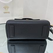 Versace Virtus Medusa Trumpet Handbag Golden Logo Black – 1039 – 25x15x22 cm - 5