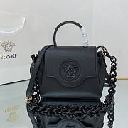 Versace Virtus Medusa Trumpet Handbag Black – 1040 – 20x10x17 cm - 1