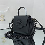 Versace Virtus Medusa Trumpet Handbag Black – 1040 – 20x10x17 cm - 5