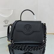 Versace Virtus Medusa Trumpet Handbag Black – 1039 – 25x15x22 cm - 1