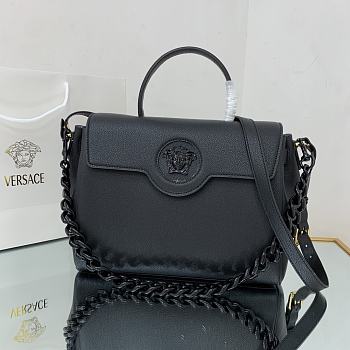 Versace Virtus Medusa Trumpet Handbag Black – 1038 – 35x14x25 cm