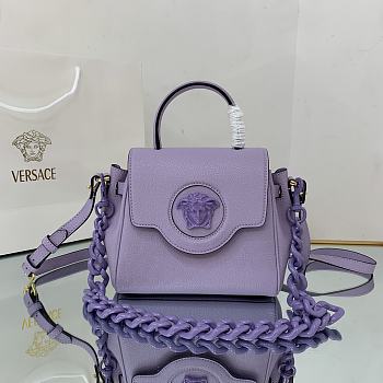 Versace Virtus Medusa Trumpet Handbag Purple – 1040 – 20x10x17 cm