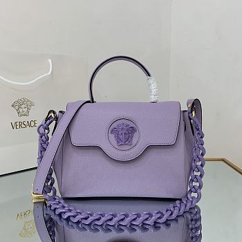 Versace Virtus Medusa Trumpet Handbag Purple – 1039 – 25x15x22 cm