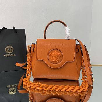 Versace Virtus Medusa Trumpet Handbag Orange – 1040 – 20x10x17 cm