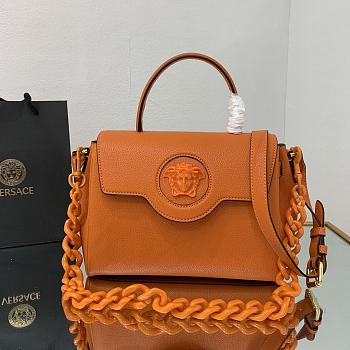 Versace Virtus Medusa Trumpet Handbag Orange – 1039 – 25x15x22 cm