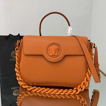 Versace Virtus Medusa Trumpet Handbag Orange – 1038 – 35x14x25 cm