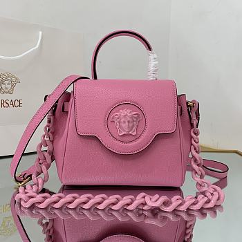 Versace Virtus Medusa Trumpet Handbag Pink – 1040 – 20x10x17 cm