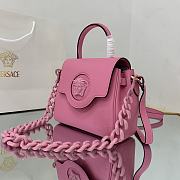 Versace Virtus Medusa Trumpet Handbag Pink – 1040 – 20x10x17 cm - 5