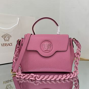 Versace Virtus Medusa Trumpet Handbag Pink – 1039 – 25x15x22 cm