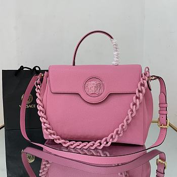 Versace Virtus Medusa Trumpet Handbag Pink – 1038 – 35x14x25 cm