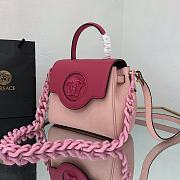 Versace Virtus Medusa Trumpet Handbag Light/Deep Pink – 1040 – 20x10x17 cm - 4