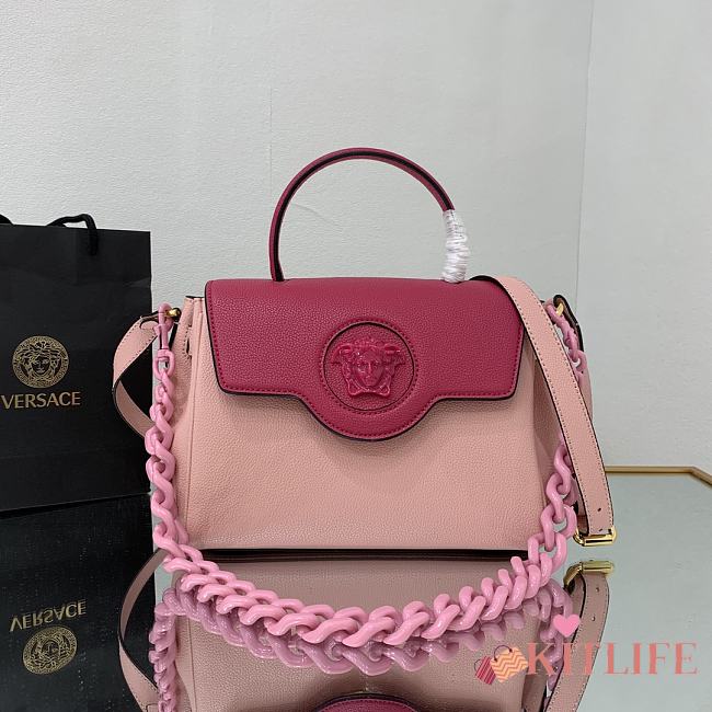 Versace Virtus Medusa Trumpet Handbag Light/Deep Pink – 1039 – 25x15x22 cm - 1