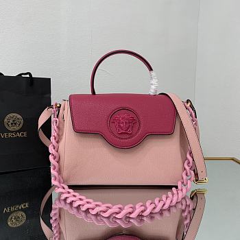 Versace Virtus Medusa Trumpet Handbag Light/Deep Pink – 1039 – 25x15x22 cm