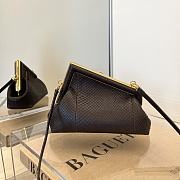 Fendi First Small Dark Brown Python Leather Bag – 8BP129 – 26×18×9.5 cm - 2