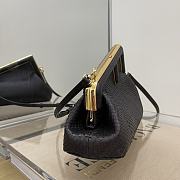 Fendi First Small Dark Brown Python Leather Bag – 8BP129 – 26×18×9.5 cm - 3