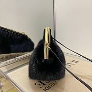 Fendi First Small Black Mink Leather Bag – 8BP129 – 26×18×9.5 cm - 6