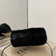 Fendi First Small Black Mink Leather Bag – 8BP129 – 26×18×9.5 cm - 3