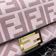 Fendi Baguette Pink FF Canvas Bag – 323 – 28×6×14 cm - 5