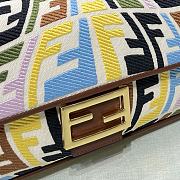 Fendi Baguette Multicolor Embroidered Canvas Bag – 8BR600 – 28×6×14 cm - 2