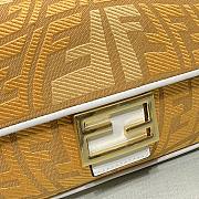 Fendi Baguette Yellow Embroidered Canvas Bag – 1805 – 28×6×14 cm - 2