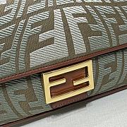 Fendi Baguette Laurel Embroidered Canvas Bag – 1805 – 28×6×14 cm - 2