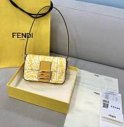 Fendi Mini Baguette 1997 Yellow Glazed Canvas Bag – 8BS049 – 19x5x10 cm - 1