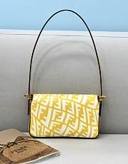 Fendi Mini Baguette 1997 Yellow Glazed Canvas Bag – 8BS049 – 19x5x10 cm - 5