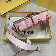 Fendi Baguette Red and Pink FF Canvas Bag – 2022 – 26x15x6 cm - 6