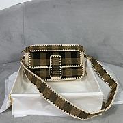 Fendi Baguette Raffia Woven Patchwork Striped Fabric – 26x15x6 cm - 1