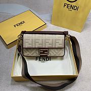 Fendi Baguette Embroidery Plating Grass Canvas – 26x15x6 cm - 1