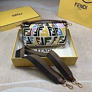 Fendi Baguette Multicolor Embroidered Canvas Bag – 8BR600 - 26x15x6 cm - 3