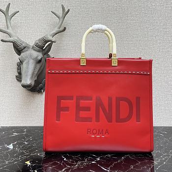 Fendi Medium Sunshine Tote Bag Red - 8BH386 – 36x17x31 cm