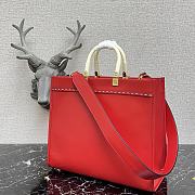 Fendi Medium Sunshine Tote Bag Red - 8BH386 – 36x17x31 cm - 3