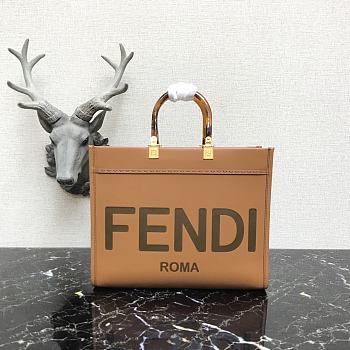 Fendi Medium Sunshine Tote Bag Brown - 8BH386 – 36x17x31 cm